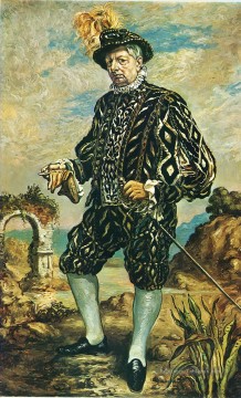 Chirico Peintre - Autoportrait en costume noir Giorgio de Chirico surréalisme métaphysique